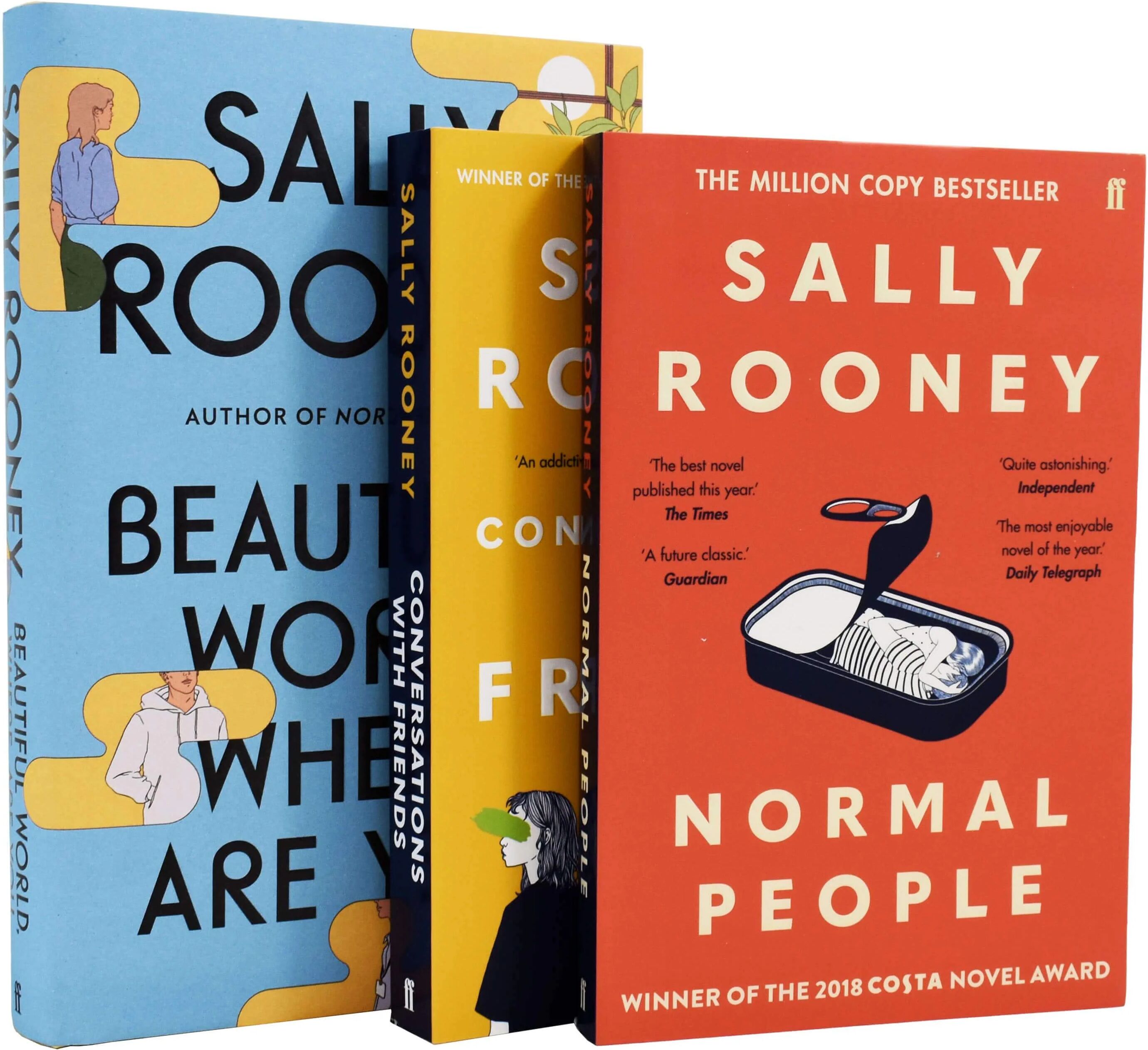 Sally Rooney 3 Book Collection - Normal People/Conversations with Friends/Beautiful World, Where Are You - Adult - Hardback/Paperback Faber & Faber