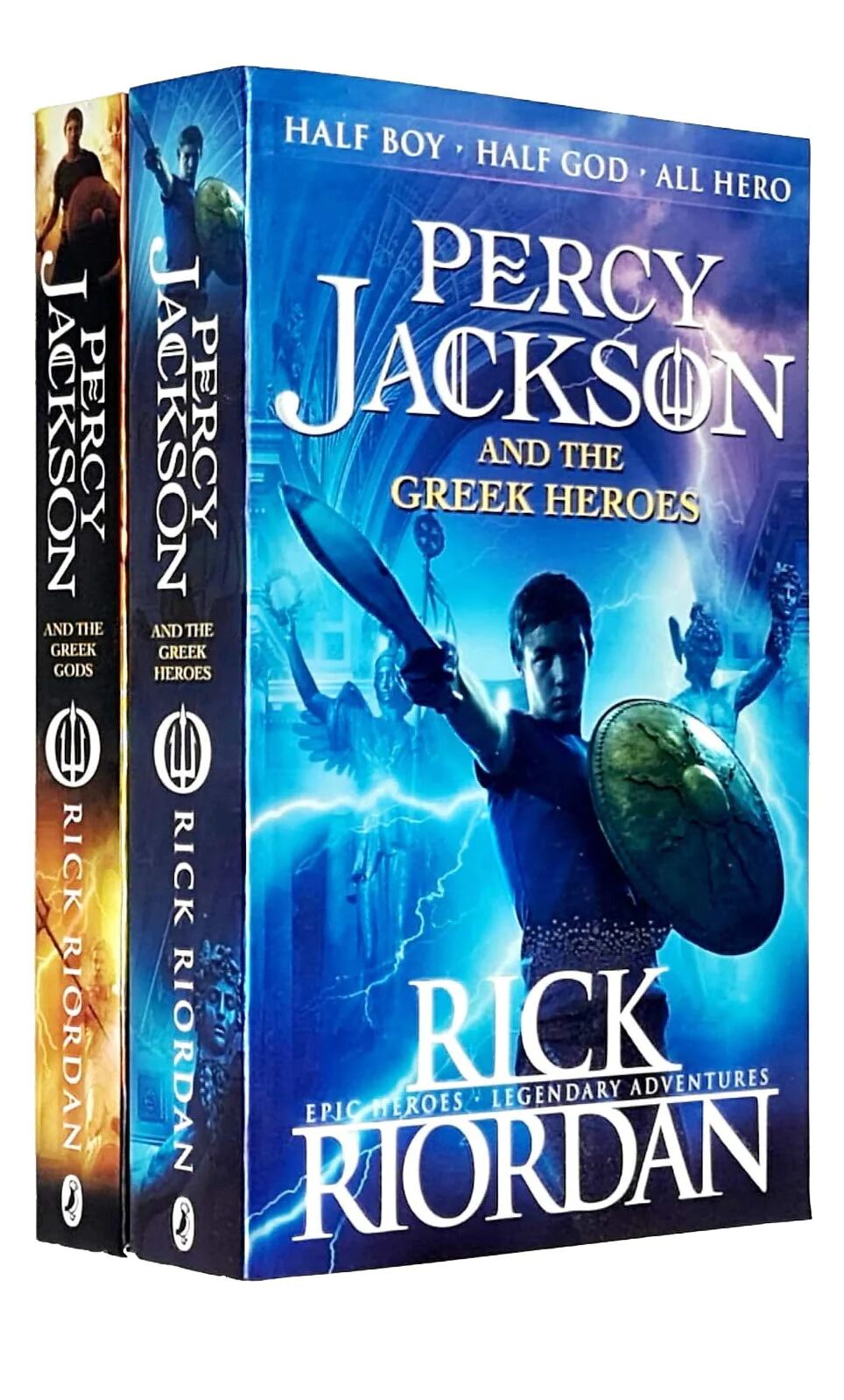 Percy Jackson and the Greek Gods & Heroes by Rick Riordan 2 Books Collection Set - Ages 9+ - Paperback Penguin