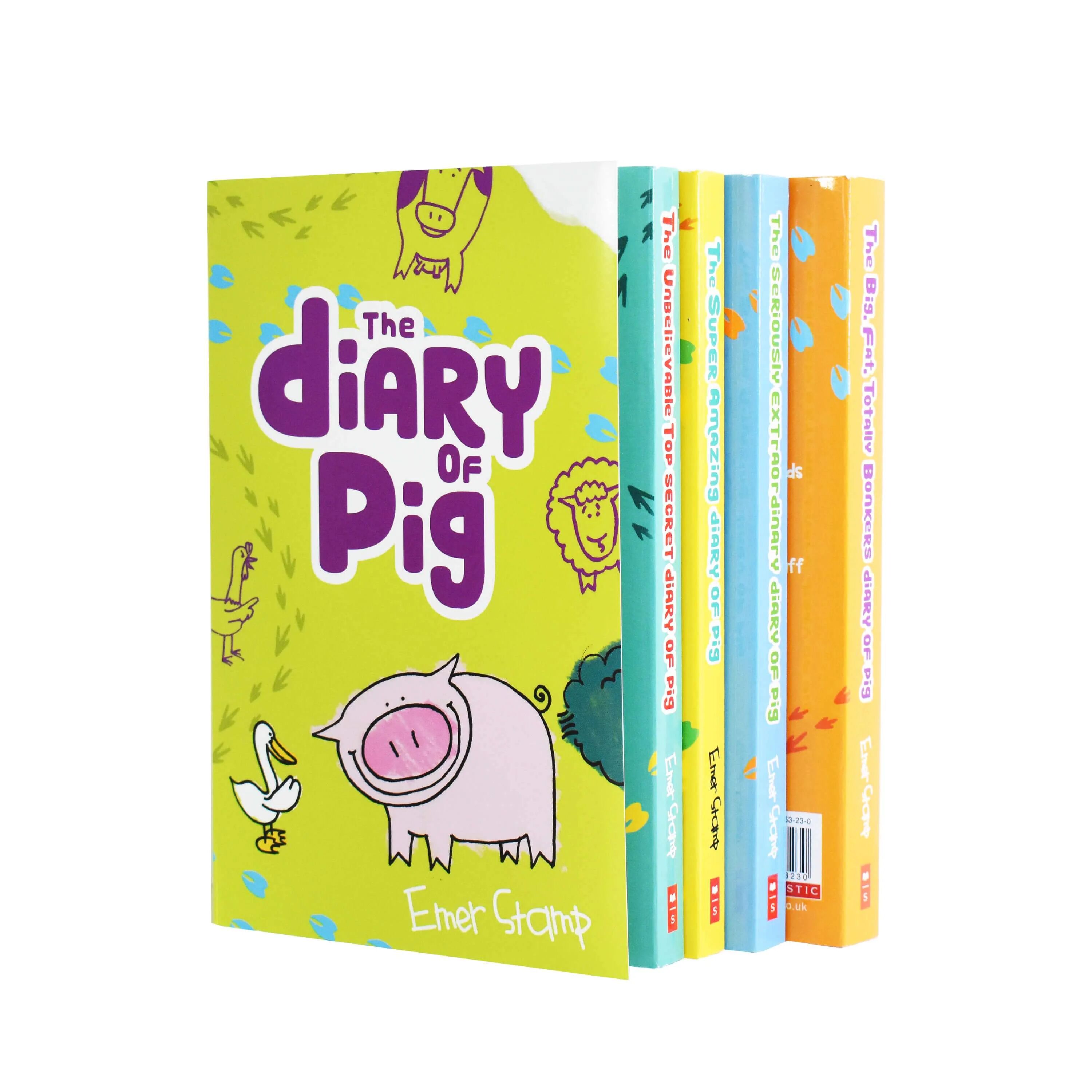 The Diary Of Pig Collection 4 Books Set By Emer Stamp - Ages 8-11 - Paperback Scholastic