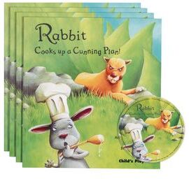 Rabbit Cooks Up a Cunning Plan 4 Paperback Books and 1 CD by Really Good Stuff LLC