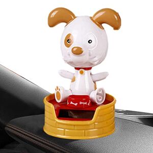 Bavokon Car Solar Shaking Dog Car Dashboard Decoration Shaking Head Dog - Solar Powered Dancing Dog Figures, Bobble Head Toys For Car Dashboard Ornament