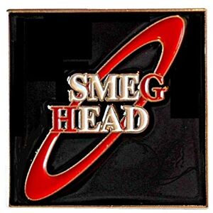 Mercmad Red Dwarf SMEG HEAD Kryten Lister Dis Phrase Sci Fi Metal Enamel Badge 25mm