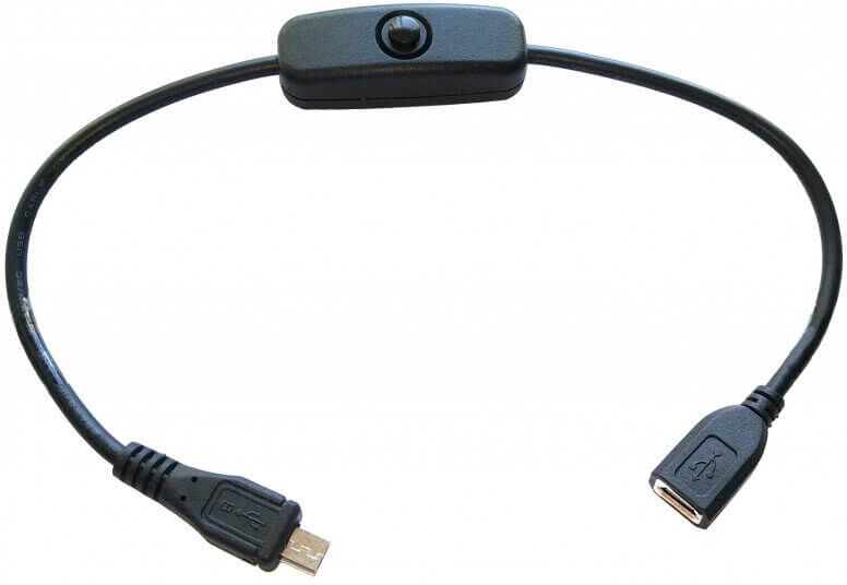 tiendatec CABLE ALARGADOR MICROUSB CON INTERRUPTOR ON/OFF - COMPATIBLE