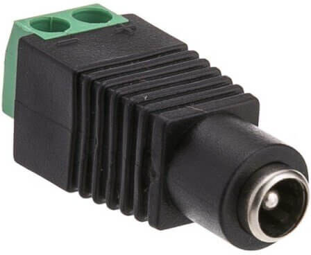 tiendatec CONECTOR DC JACK HEMBRA 5,5X2,1mm CON BLOQUE TERMINAL 2 PIN