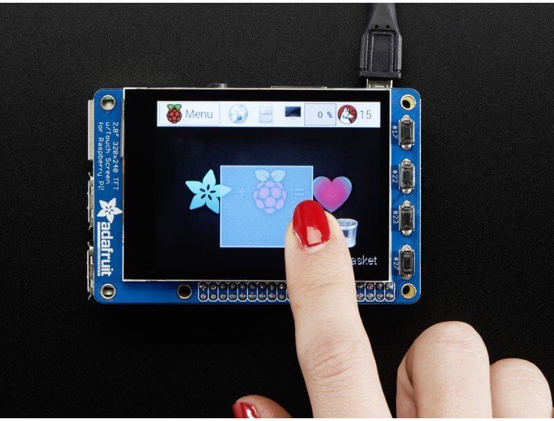 Adafruit PANTALLA PITFT PLUS TFT CAPACITIVO 2,80" 320X240 SPI PARA RASPBERRY PI