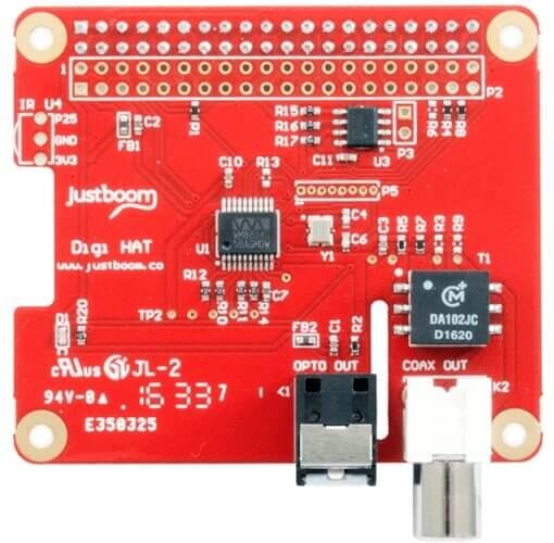 JUSTBOOM DIGI HAT PARA RASPBERRY PI