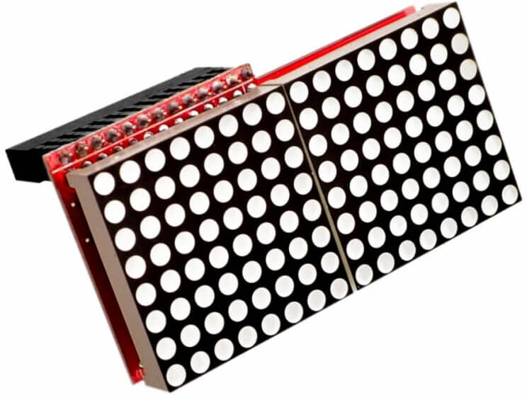 tiendatec MATRIZ LED ROJO 16X8 PUNTOS PARA RASPBERRY PI