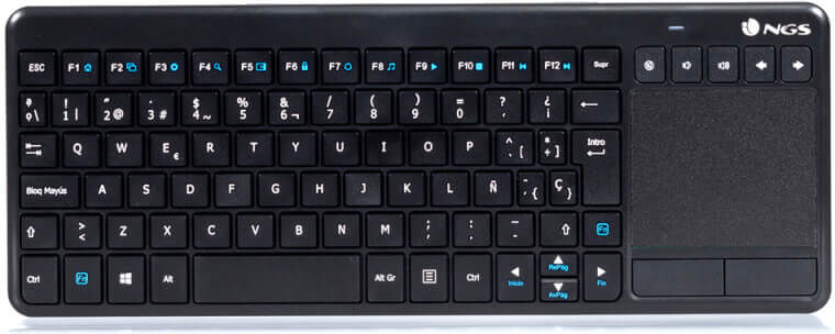 tiendatec NGS TV WARRIOR TECLADO INALAMBRICO CON TOUCHPAD