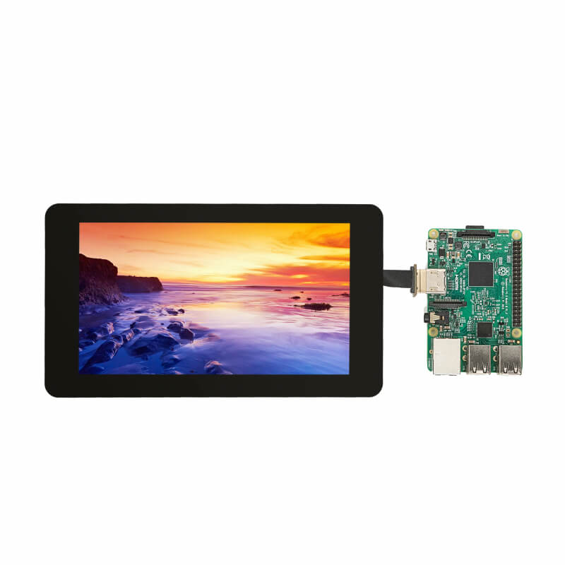 tiendatec PANTALLA TACTIL IPS 7" HDMI 1024x600 PARA RASPBERRY PI