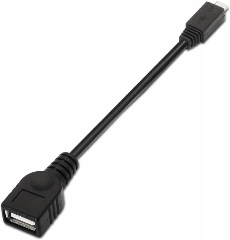 tiendatec CABLE OTG MICROUSB/M USB-A/H NEGRO