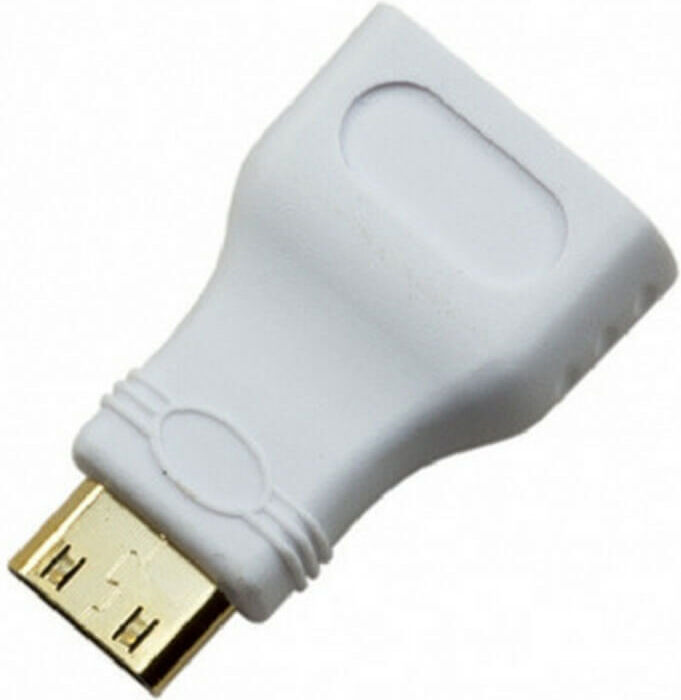 tiendatec CONVERSOR MINI HDMI (TIPO C) A HDMI M/H - BLANCO