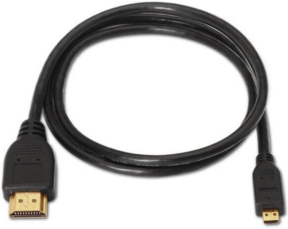 tiendatec CABLE HDMI A MICRO HDMI (TIPO D) 80CM. M/M NEGRO