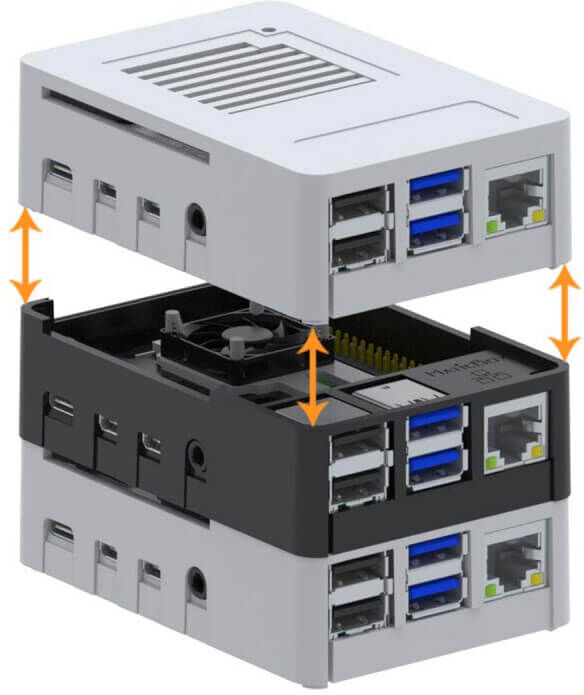 LeapMatic MATICBOX 4 - CAJA 10-EN-1 PARA RASPBERRY PI 4