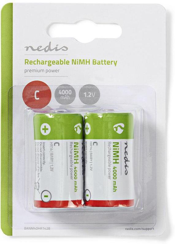 Nedis Pilha Recarregável C 1 2v 4000mah 2 Uni.