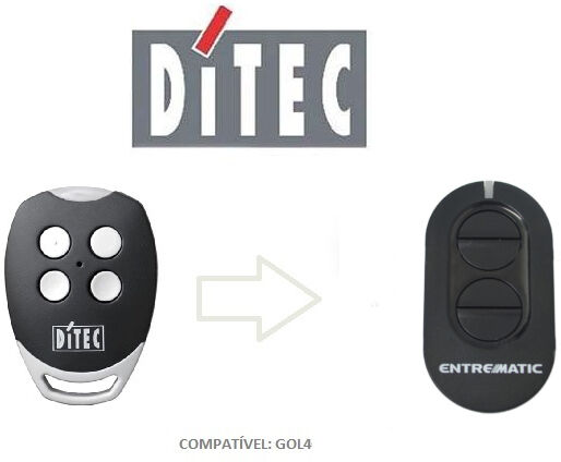 Ditec Comando De Portão Ditec Gol4 433mhz 4 Canais