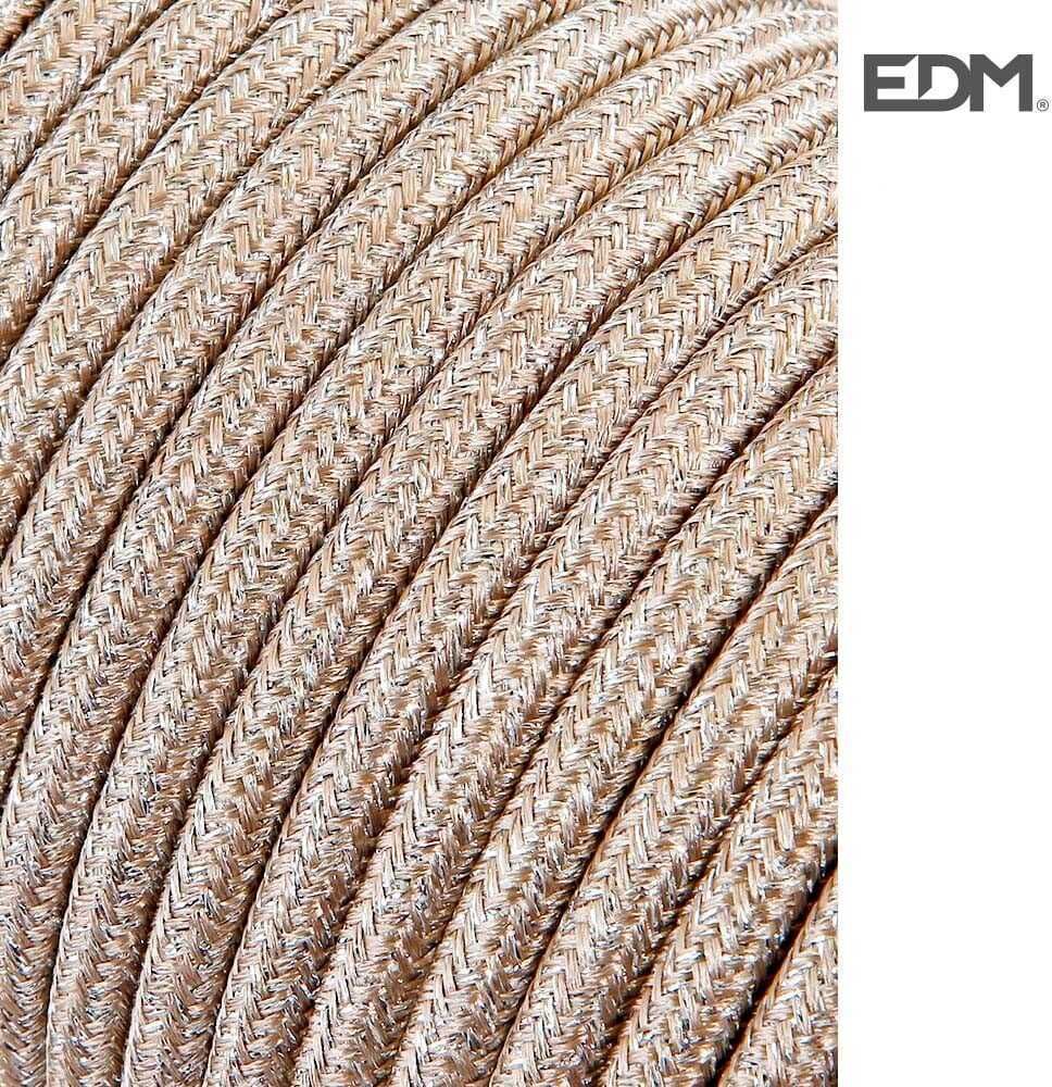 EDM Cabo Trançado 2x0,75mm C15 Bege 5mts