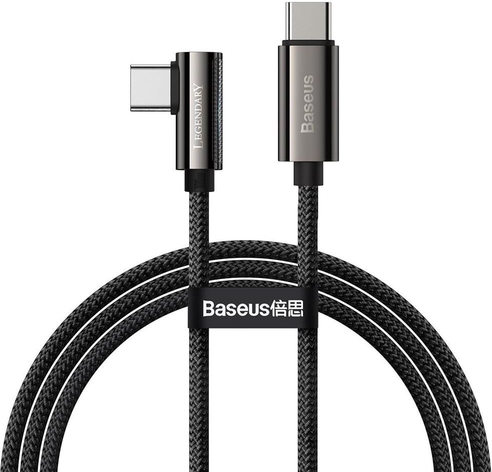 Baseus Cabo Usb-c Com Ângulo De 90º 100w 1m (preto)