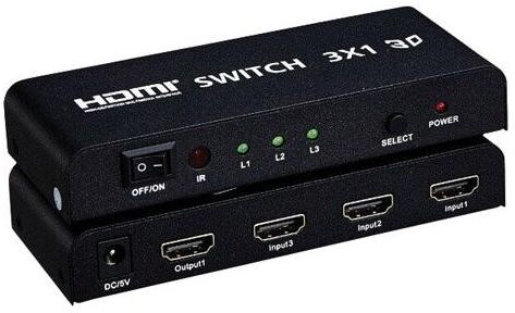 Mkc Seletor Hdmi 3 Entradas 1 Saida