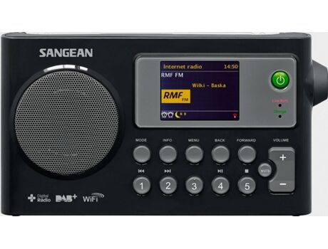 Sangean Rádio WFR-27C (Preto - Digital - DAB+ e FM-RDS - Pilhas)