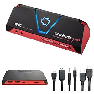 AVerMedia Live Gamer Portable 2 Plus GC513 Externe Aufnahmekarte   Streamen und Aufzeichnen in 1080p60 auf Switch, PS5, PS4 Pro, Xbox Series X/S   Funktioniert mit PC/Mac