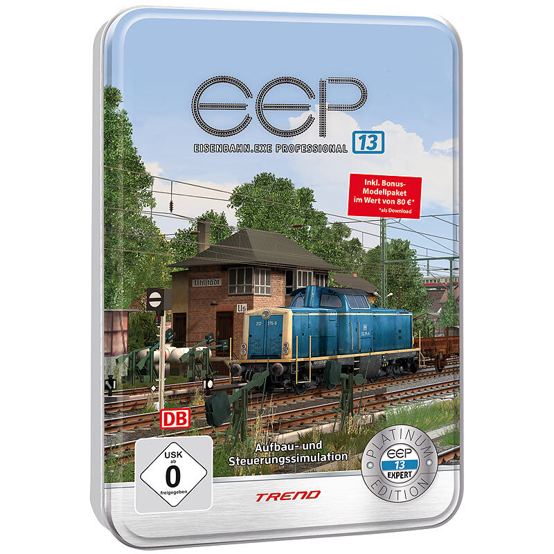 EEP Eisenbahn.exe 13 Platinum in dekorativer Metall-Reliefbox