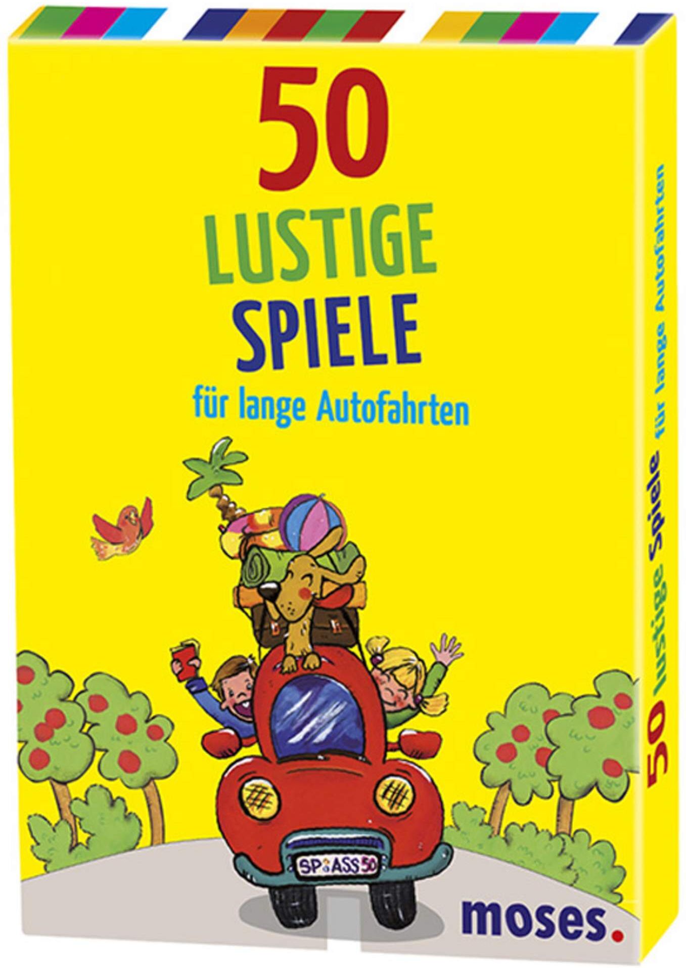 Moses Verlag 50 LUSTIGE SPIELE FÜR LANGE AUTOFAHRTEN Kinder - Gesellschaftsspiele - gelb