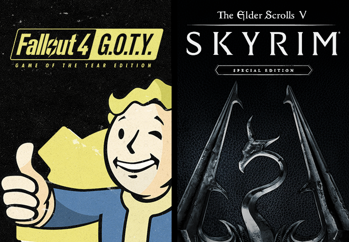 Kinguin The Elder Scrolls V: Skyrim Special Edition + Fallout 4 G.O.T.Y. Steam CD Key