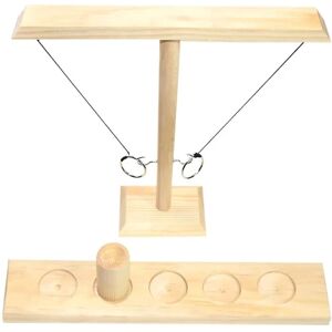 Voksne Krog Og Ring Kast Kamp Craggy Game Drikke Interactive Game Wood Colour 30.0 X 10.0 X 4.0cm