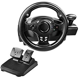 RajoNN Volant de jeu pour PC, volant de course à double moteur, volant à rotation de 270 degrés pour PS3/PS4/XBOX ONE/Xbox 360/NS Switch/PC/Android, avec pédales, levier de vitesse - Publicité