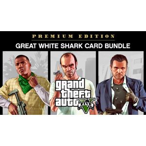 Rockstar Games GRAND THEFT AUTO V: PREMIUM EDITION & Great White Shark Card Bundle