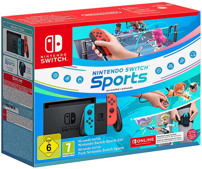 Nintendo Switch Sports bundle , Neon/Red