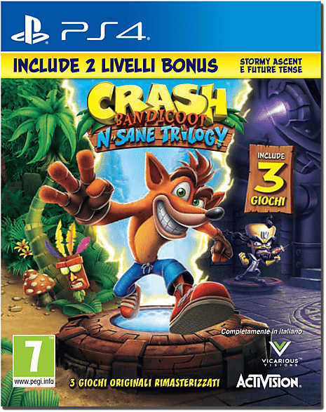 ACTIVISION BLIZZARD Crash Bandicoot N.Sane Trilogy + 2 Livelli Bonus - GIOCO PS4