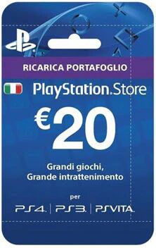 Sony Playstation Live Cards Hang 20 Euro Videogioco Cartolina