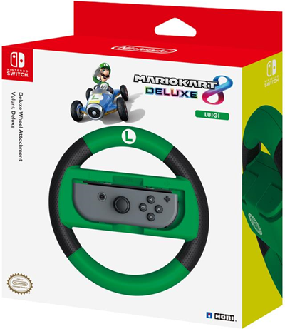 Hori Mario Kart 8 Deluxe Racing Wheel Luigi, Nintendo Switch