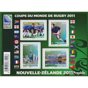 Prophila Collection France Block154 (version complète) MNH 2011 Coupe du monde de rugby Nouvelle-Zélande (timbres pour collectionneurs), jeux de balle sans football (basketball, handball, baseball,