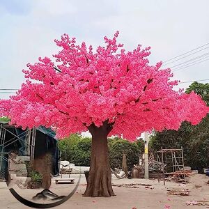 WANGLL Arbre de cerisier artificiel, décoration d'intérieur, fleur de cerisier artificielle, grand cocotier artificiel, fleurs de vigne artificielles pour intérieur ou extérieur, mariage, Sakura a 2,8 x