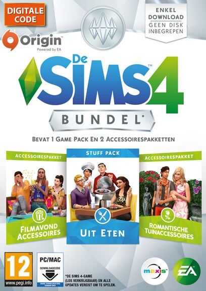 Electronic Arts De Sims 4 Bundel Pakket 3 Uit Eten,Filmavond Origin Key