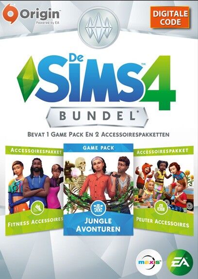 Electronic Arts De Sims 4 Bundel Pakket 6 Jungle Avonturen + 2 Acc. Origin Game Key