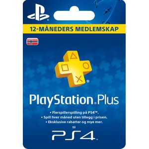 Playstation 4 PlayStation Plus Abonnement 1 year 12 måneders medlemskap Playstation Plus