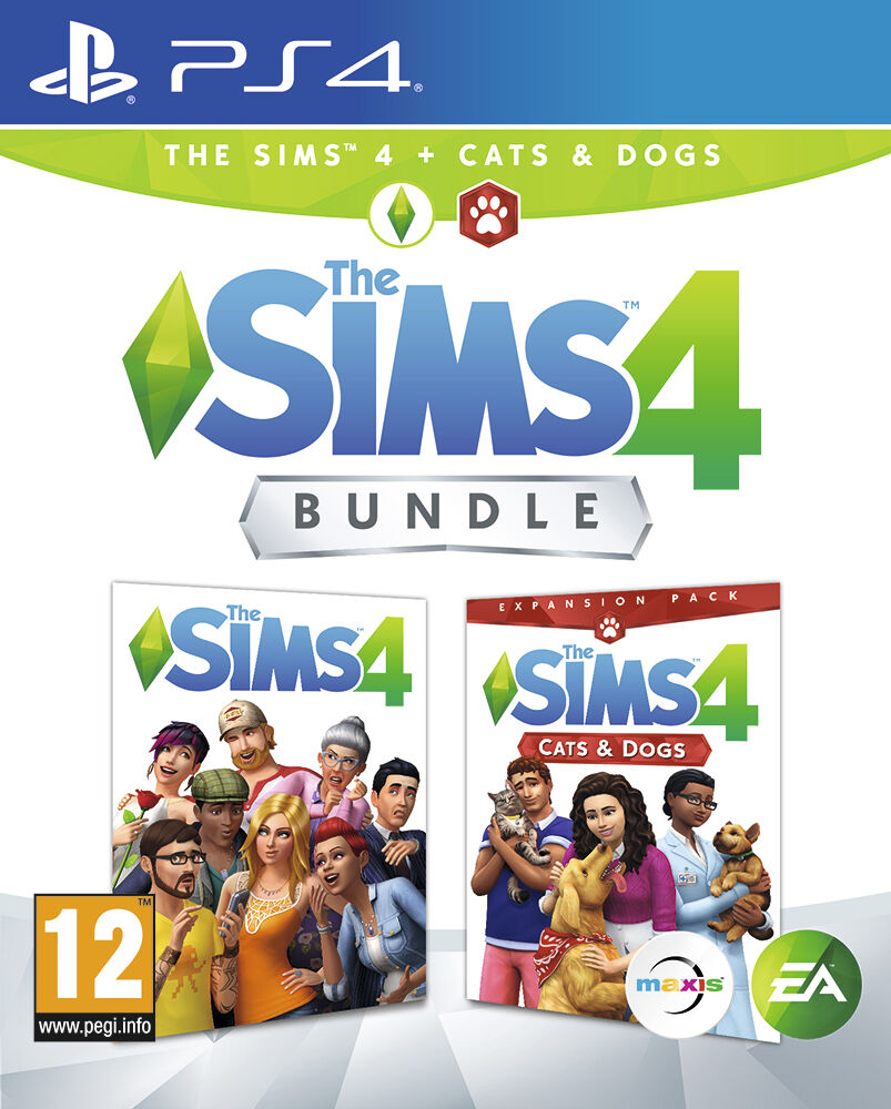 The Sims 4 + Katter & Hunder Bundle PS4 Inkluderer hovedspill + Katter & Hunder