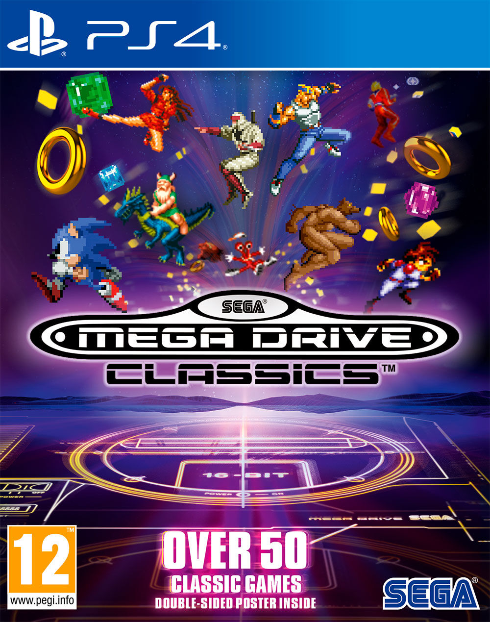 Sega Mega Drive Classics PS4 Inkluderer dobbeltsidig plakat