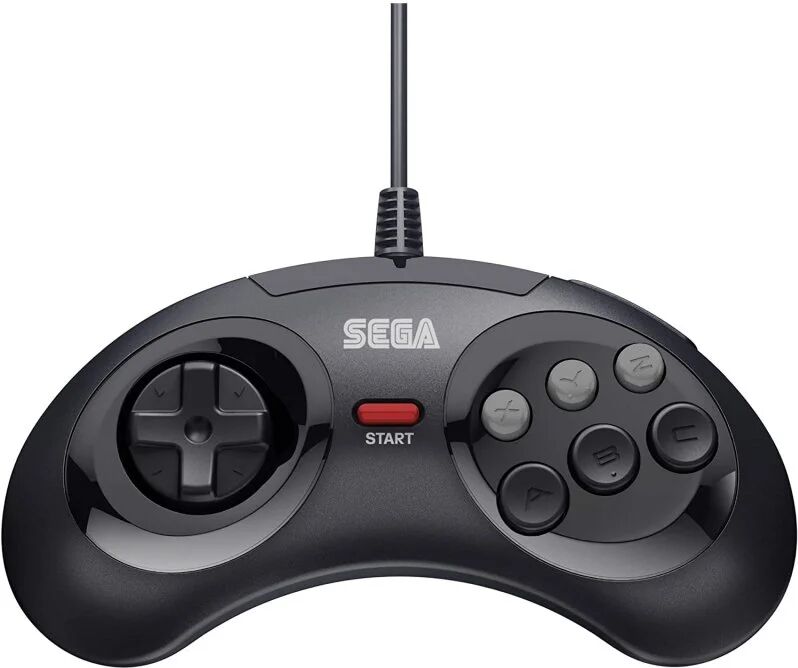 Retro-bit gamepad sega md mini 6-b usb preto