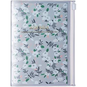 MARK'S(マークス) MARK'S 2022/2023 Taschenkalender A6 vertikal, Flower Pattern/Gray