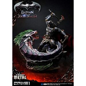 PRiME Dark Nights : Metal statuette Batman Versus Joker Dragon 87 cm