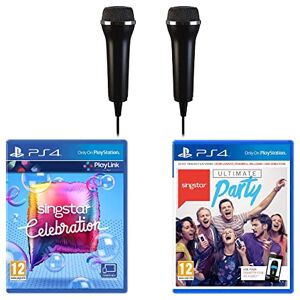 Generic Singstar Ultimate Party + Celebration + 2 Microphones Bundle PS4