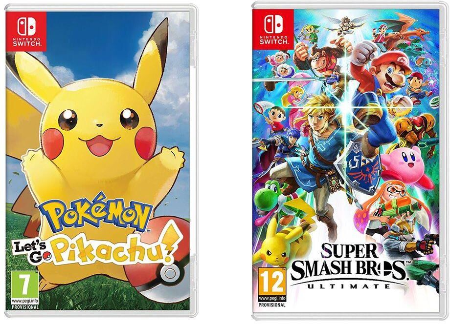 Nintendo SWITCH Super Smash Bros. Ultimate & Pokémon: Let's Go, Pikachu! Bundle