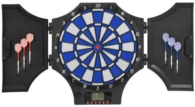 31 Games Up To 8 Player Electronic Dartboard Black & Blue by Sportnow