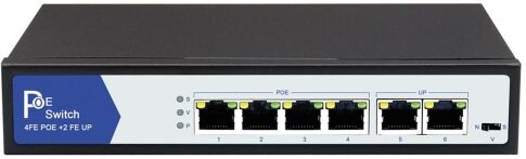 Value PoE Fast Ethernet Switch, 4x RJ45 (PoE) Port