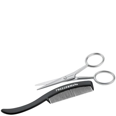 Tweezerman Moustache Scissors & Comb for Men