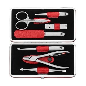 ZWILLING Rahmen-Etui, Rindleder, rot, 7-tlg Pflege Accessoires